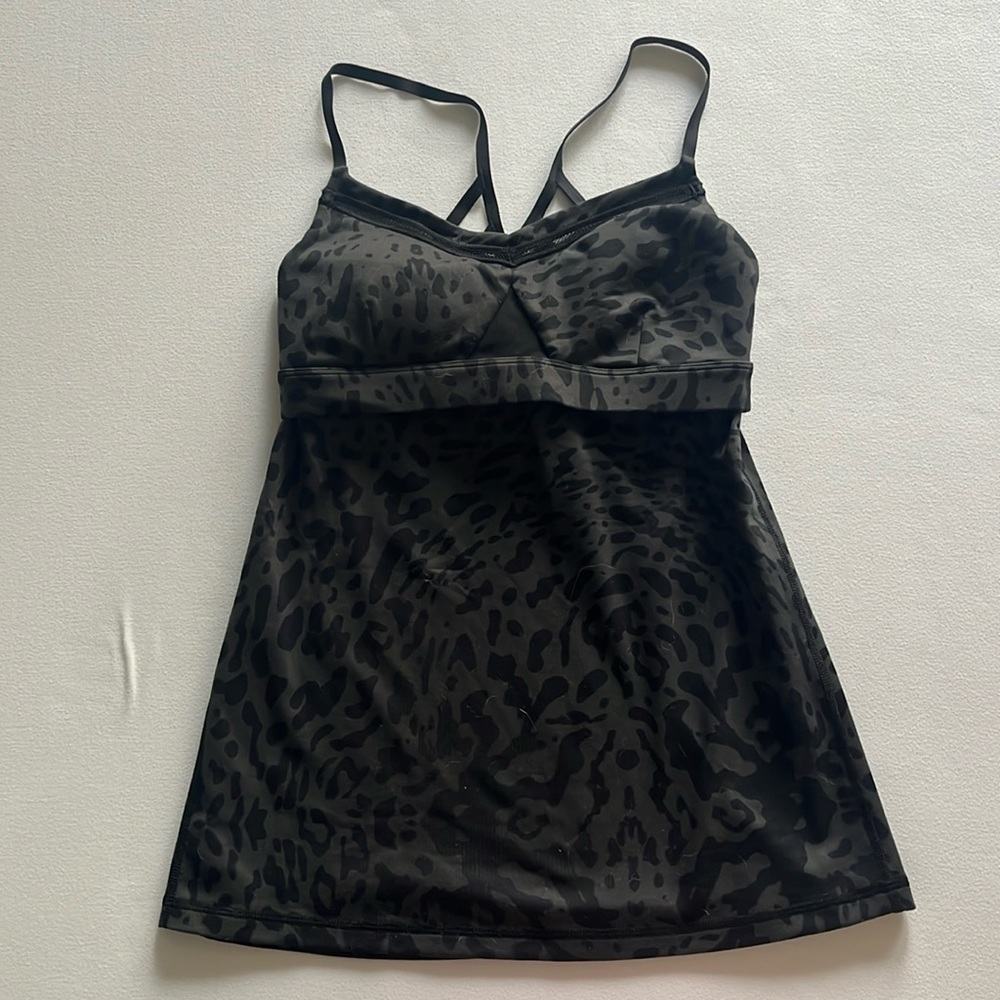 Lululemon Black Leopard print Tank